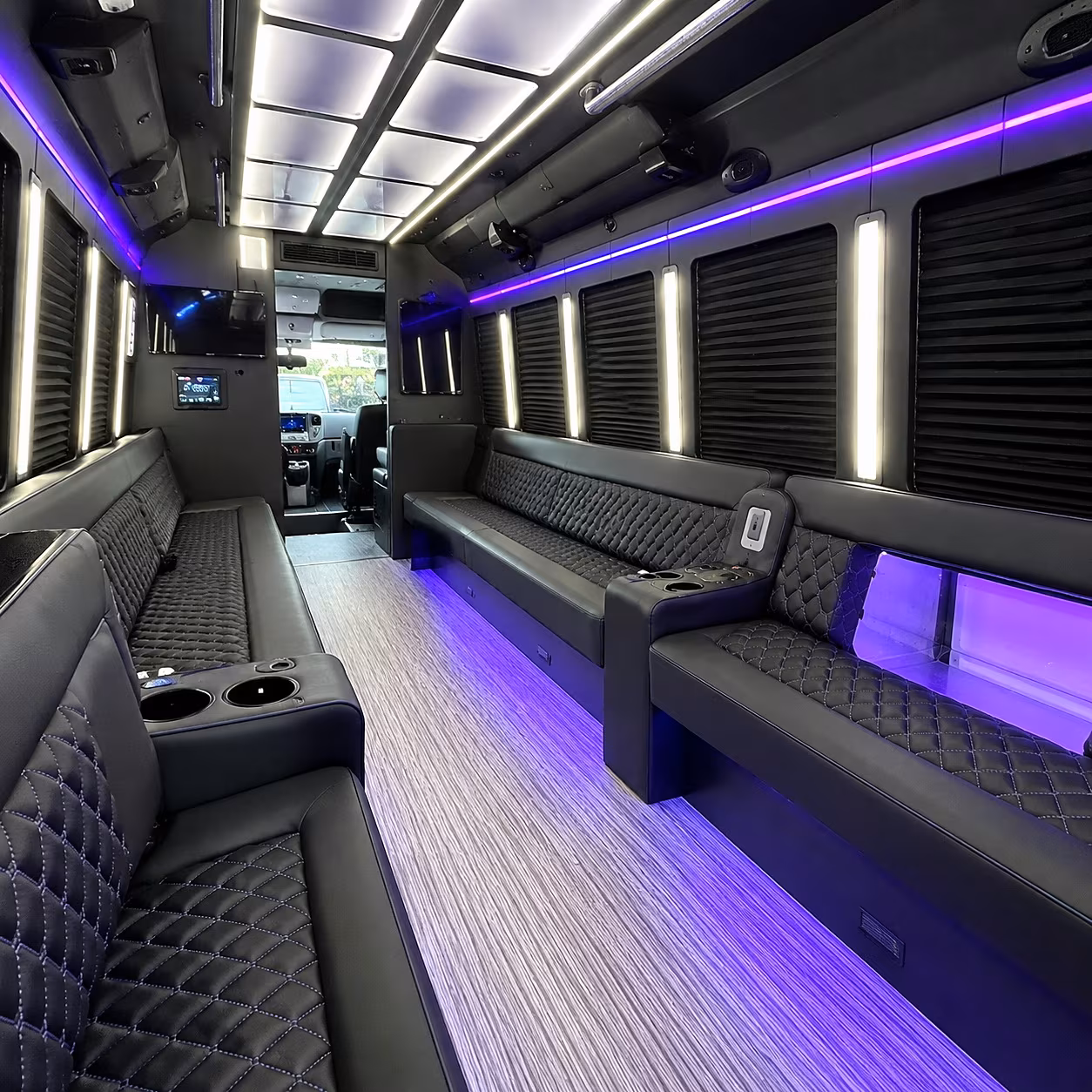 Amarillo amarillo birthday party bus rental party bus interior