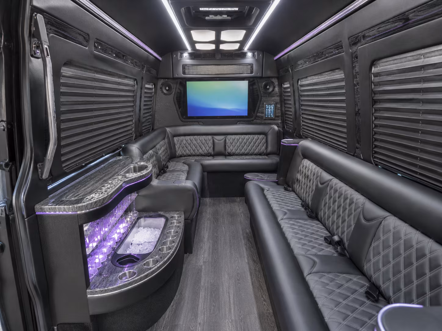 Amarillo amarillo corporate event party bus rental party bus exterior
