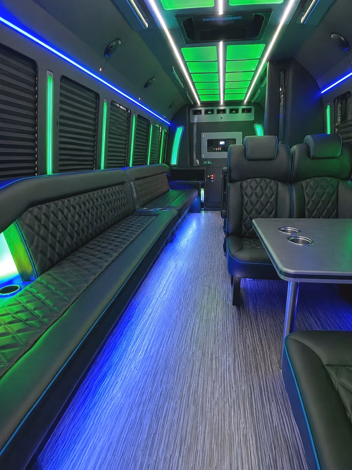 Amarillo amarillo prom party bus rental party bus interior