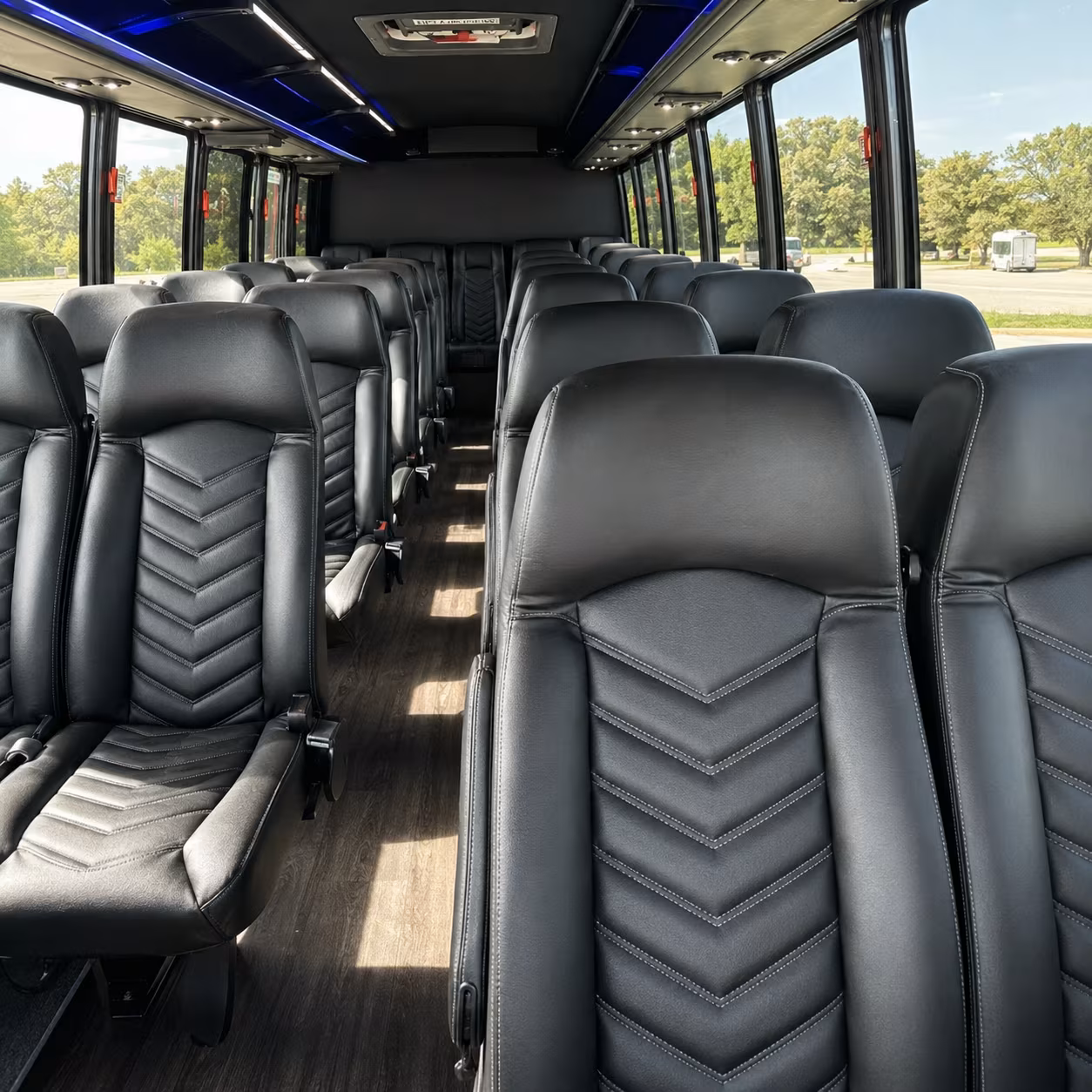 Amarillo amarillo school event bus rental party bus exterior