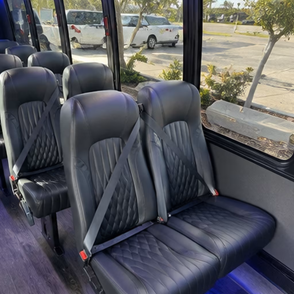 Amarillo amarillo school event bus rental party bus interior
