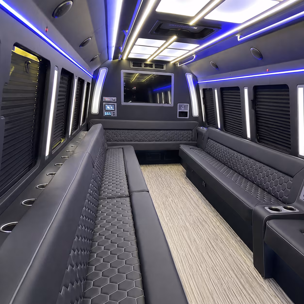 Amarillo amarillo sporting event party bus rental party bus exterior