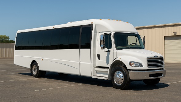 Exterior of Charter Bus Company Albuquerque's 25 Passenger Party Bus in Albuquerque
