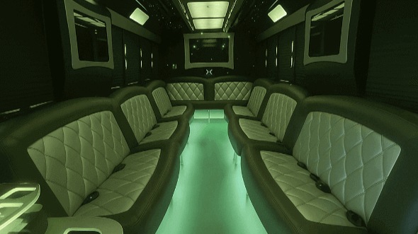 Interior of Charter Bus Company Pueblo's 30 Passenger Party Bus in Pueblo