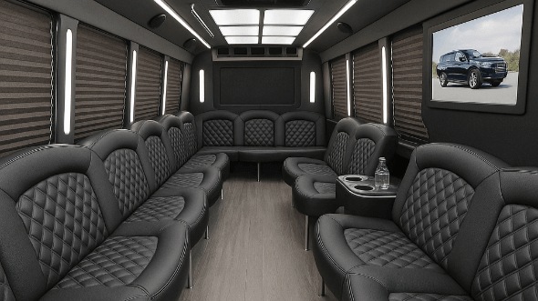 Interior of Charter Bus Company Lubbock's 40 Passenger Party Bus in Lubbock