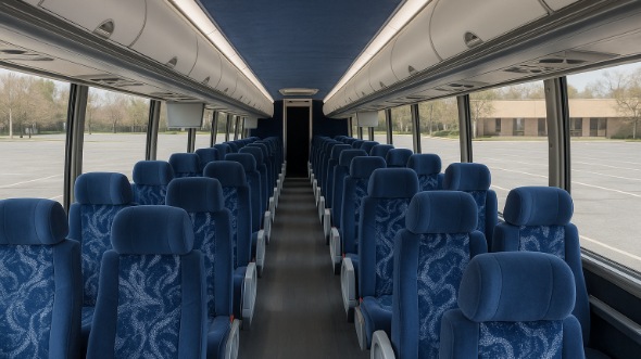 Interior of Charter Bus Company Amarillo's 44 Passenger Charter Bus in Amarillo