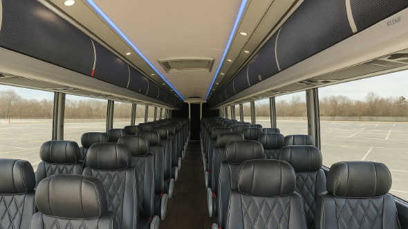 Interior of Charter Bus Company Amarillo's 46 Passenger Charter Bus in Amarillo
