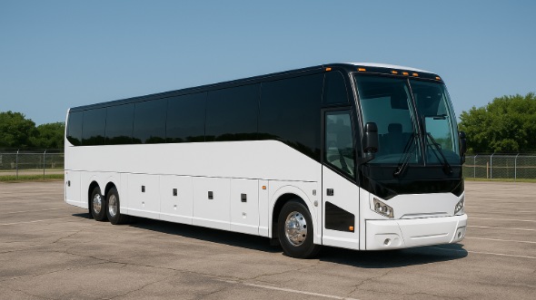 Exterior of Charter Bus Company Colorado Springs's 50 Passenger Party Bus in Colorado Springs