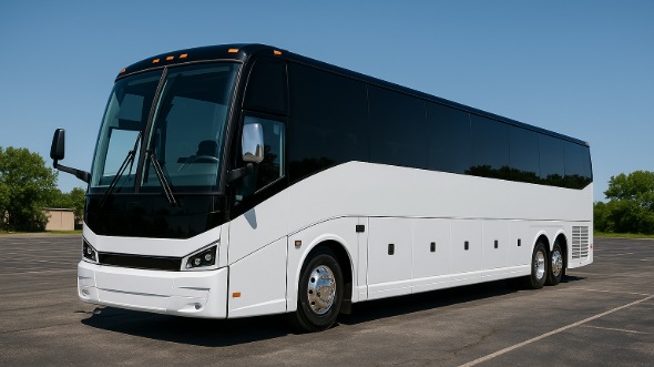 Exterior of Charter Bus Company Lubbock's 50 Passenger Party Bus in Lubbock