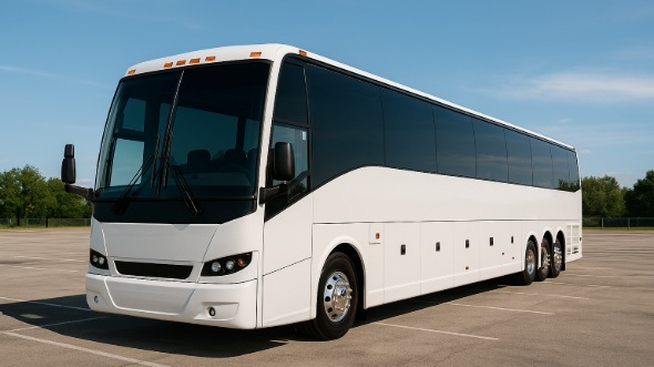 Exterior of Charter Bus Company Norman's 50 Passenger Party Bus in Norman