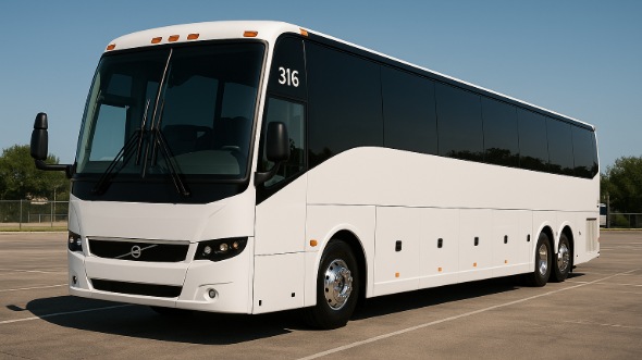 Exterior of Charter Bus Company Pueblo's 50 Passenger Party Bus in Pueblo