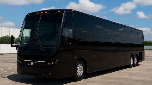 Exterior of Charter Bus Company Amarillo's 51 Passenger Charter Bus in Amarillo