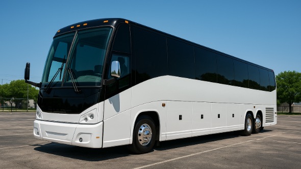 Exterior of Charter Bus Company Amarillo's 56 Passenger Charter Bus in Amarillo