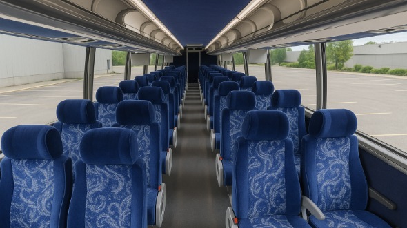 Interior of Charter Bus Company Amarillo's 56 Passenger Charter Bus in Amarillo